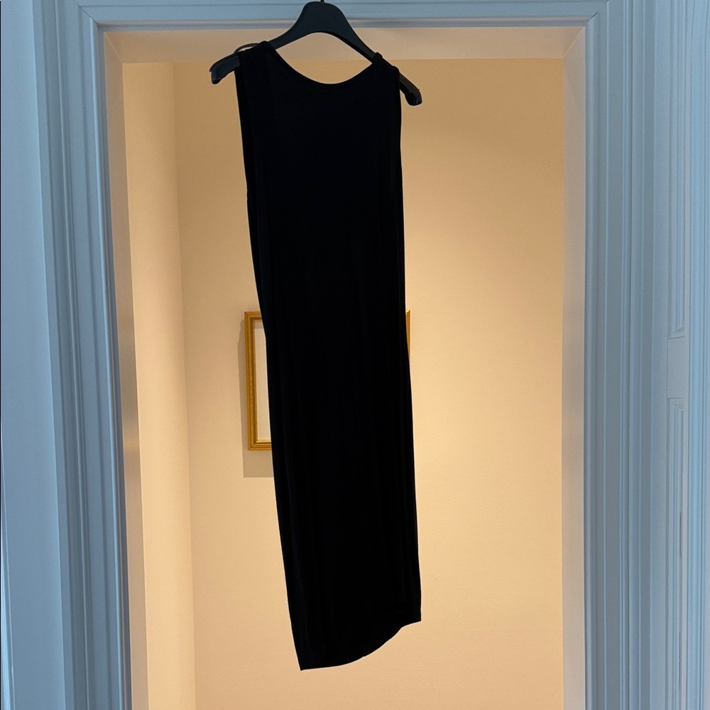 Classic Black Sleeveless Cowl Back Dress